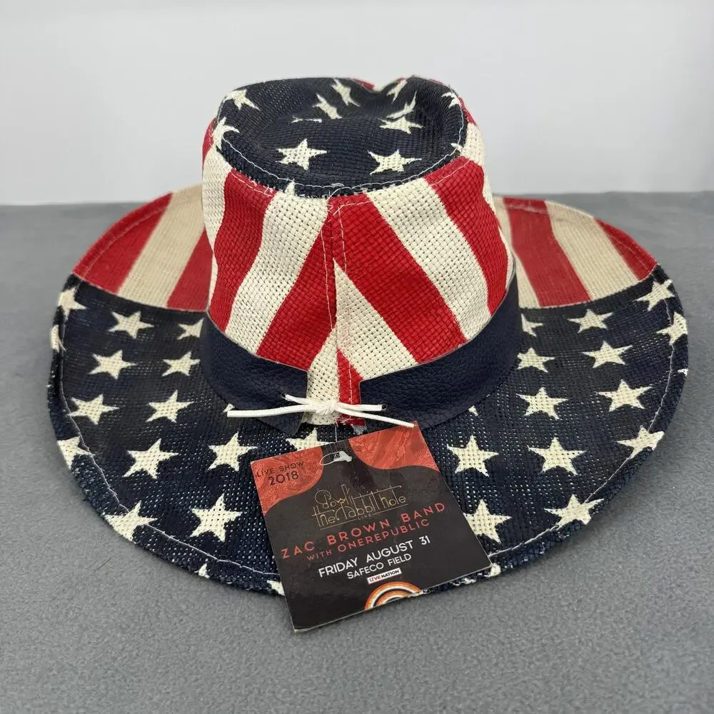 Seattle Mariners Patriotic Cowboy Hat Zac Brown Band 2018 Safeco Field USA MLB - Picture 4 of 7
